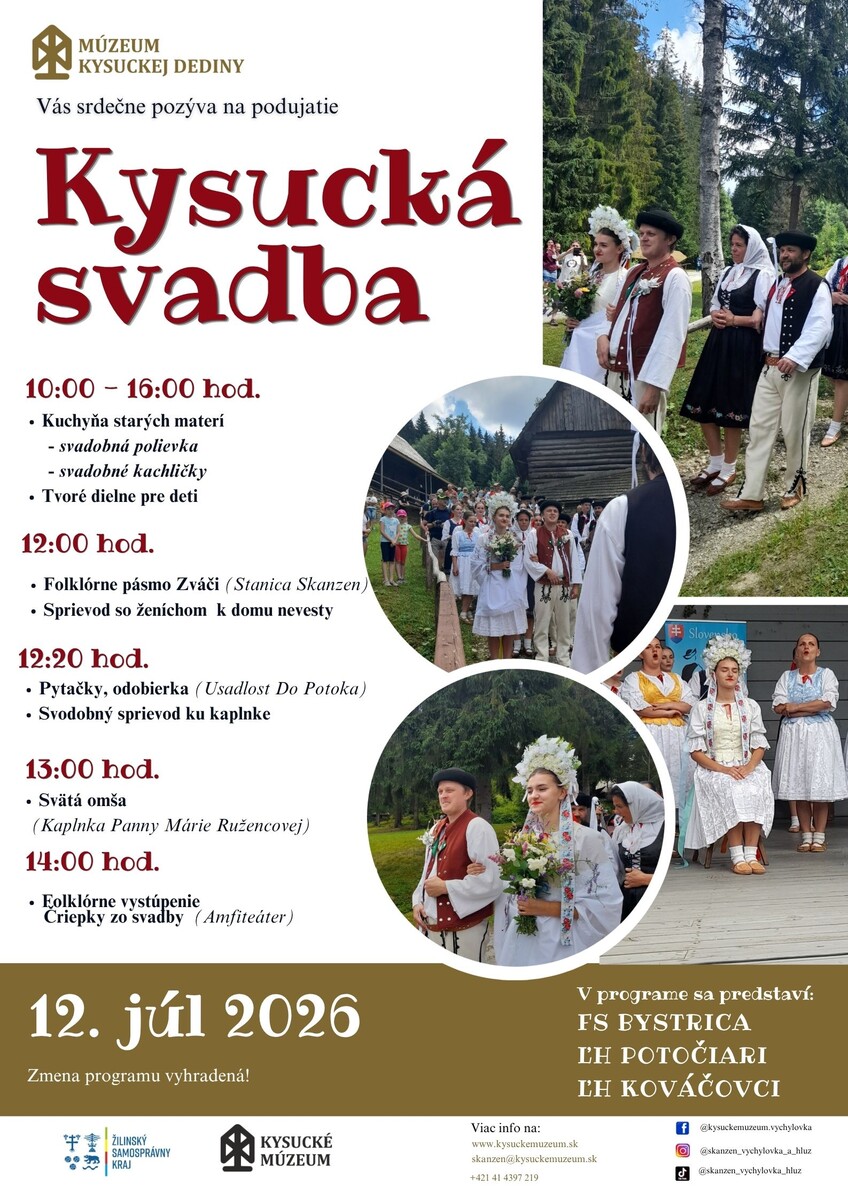 Kysucká svadba 2026 plagát