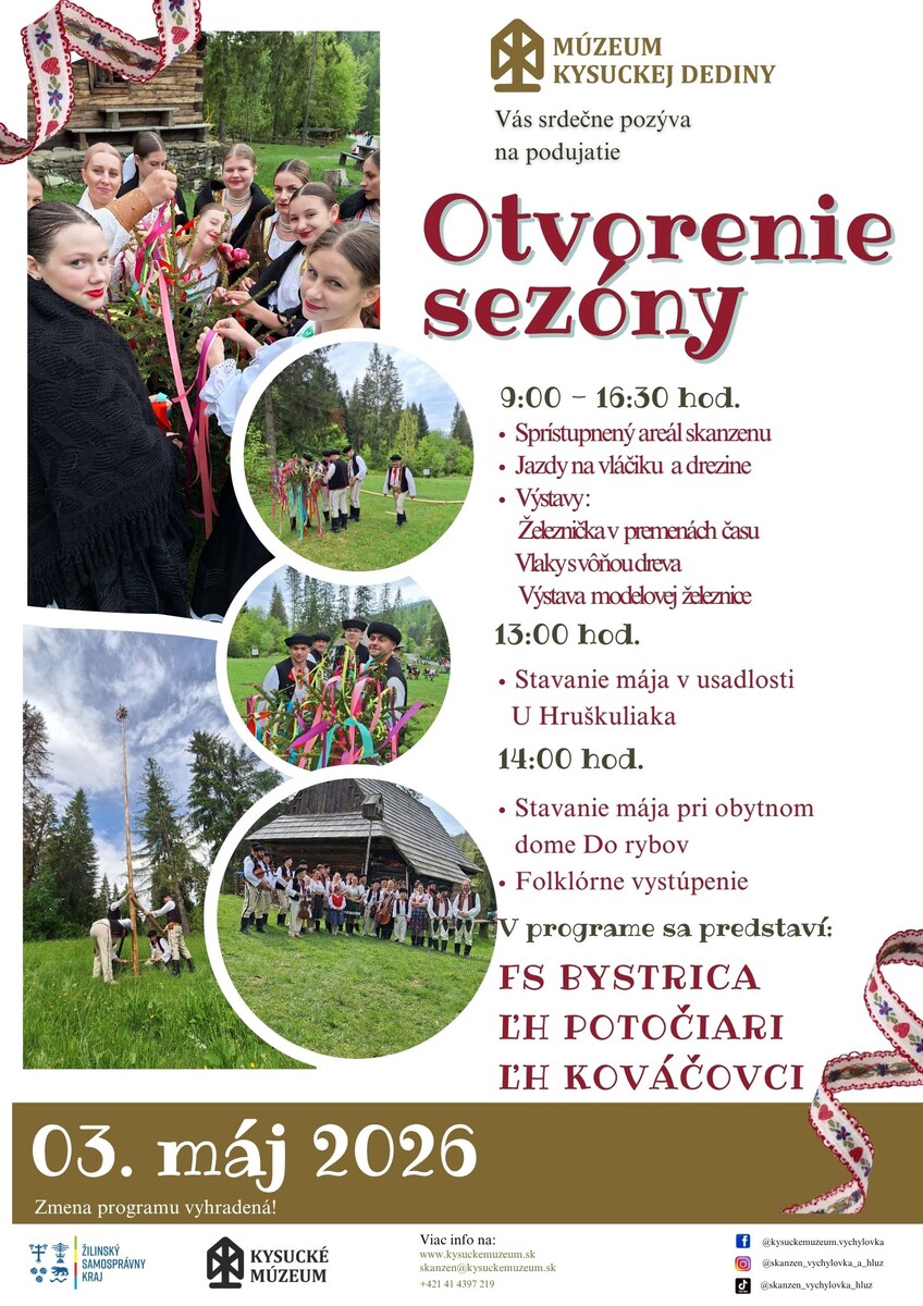Otvorenie sezóny stavanie mája plagát 2026