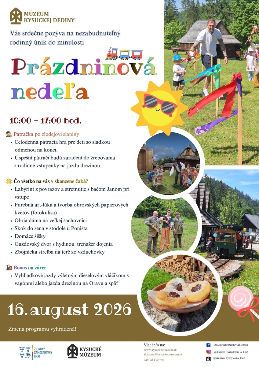 Prázdninová nedeľa plagát 2026