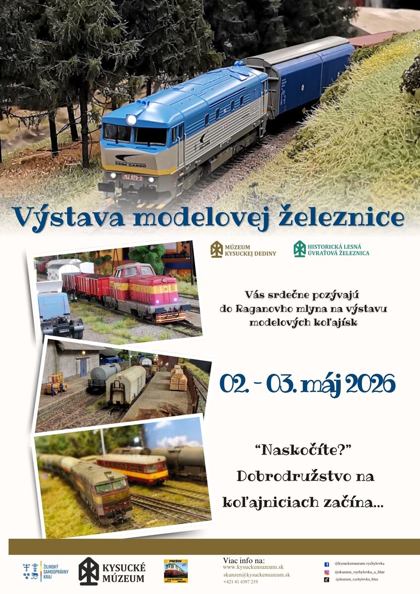 Plagát výstava modelovej železnice 2026