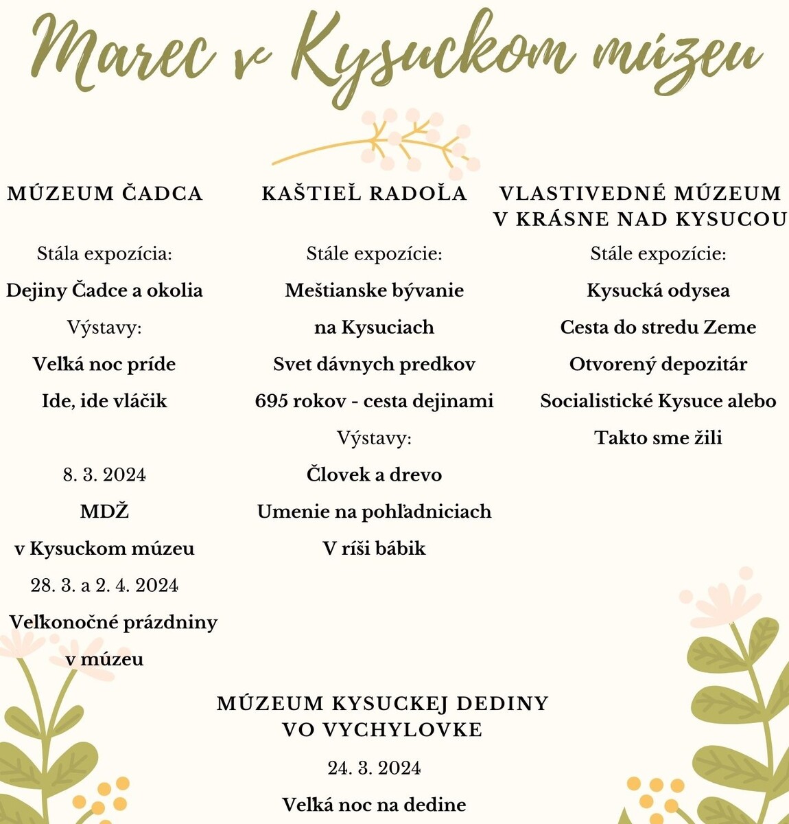 Beige Floral Wedding Program - 1