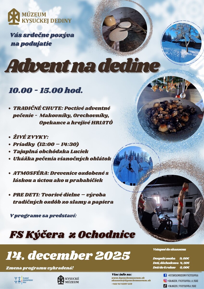 Advent na dedine 2025 plagát