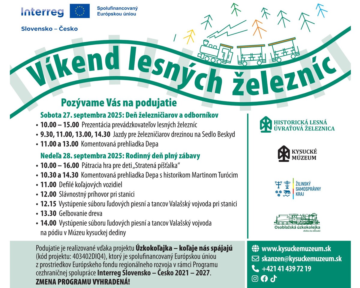plagát Víkend lesných železníc 2025