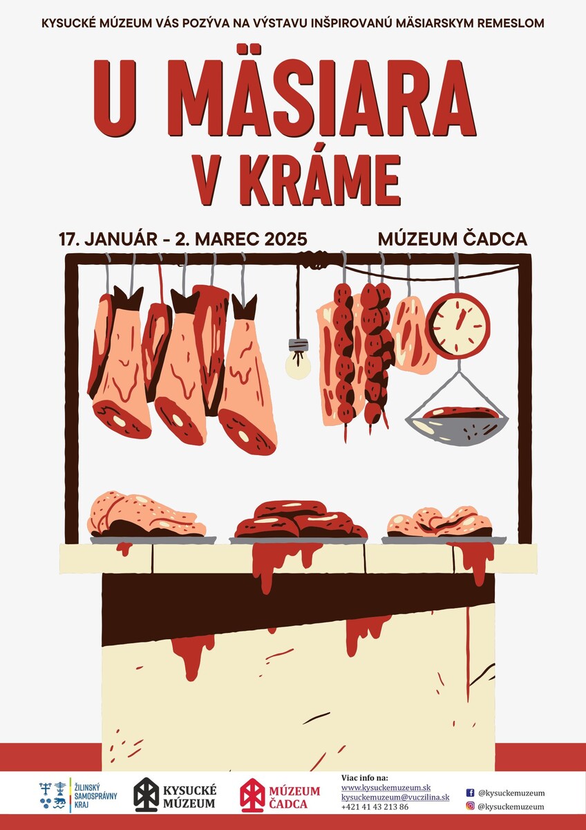 U mäsiara v kráme upravený plagát