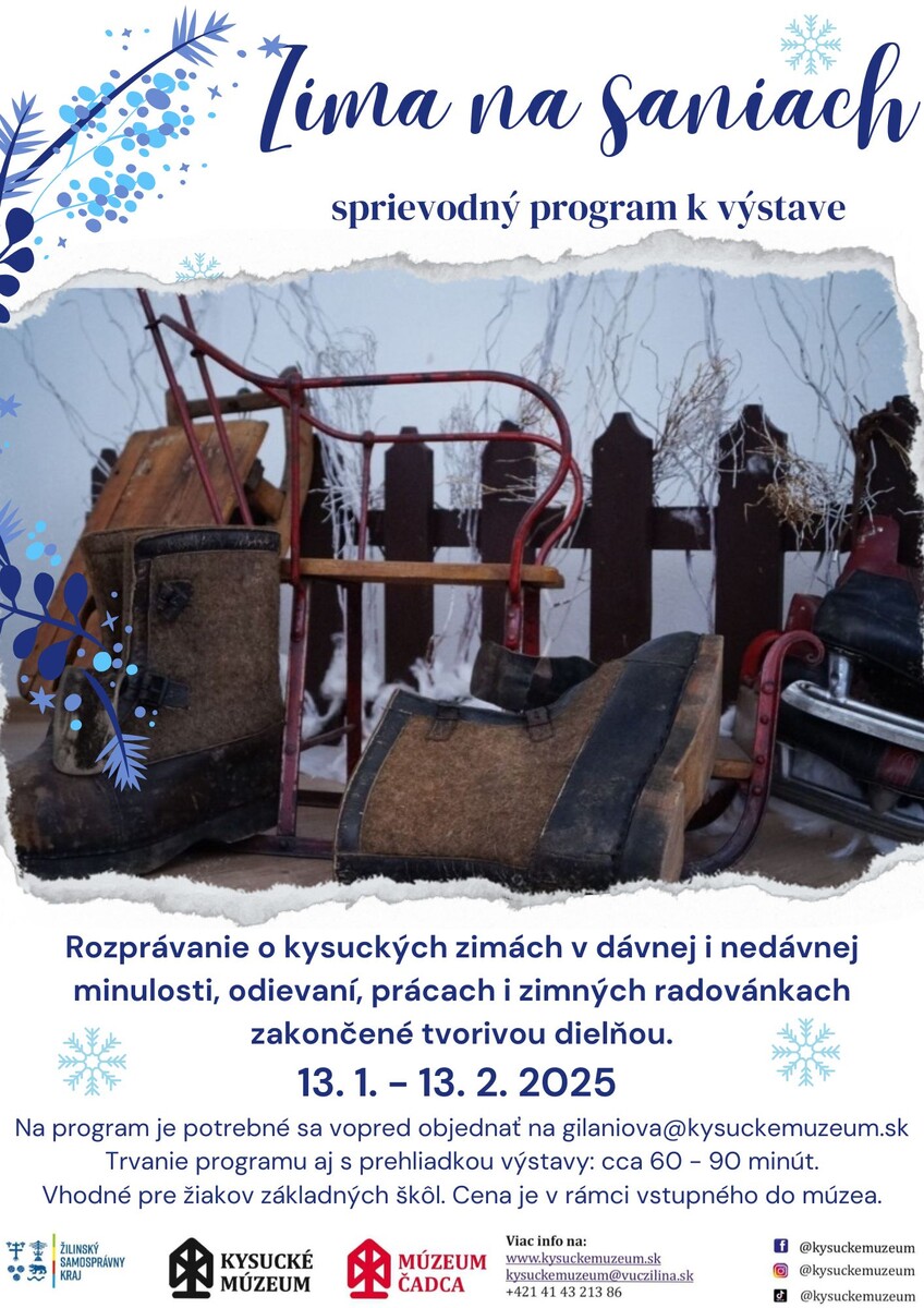 Zima na saniach sprievodný program plagát
