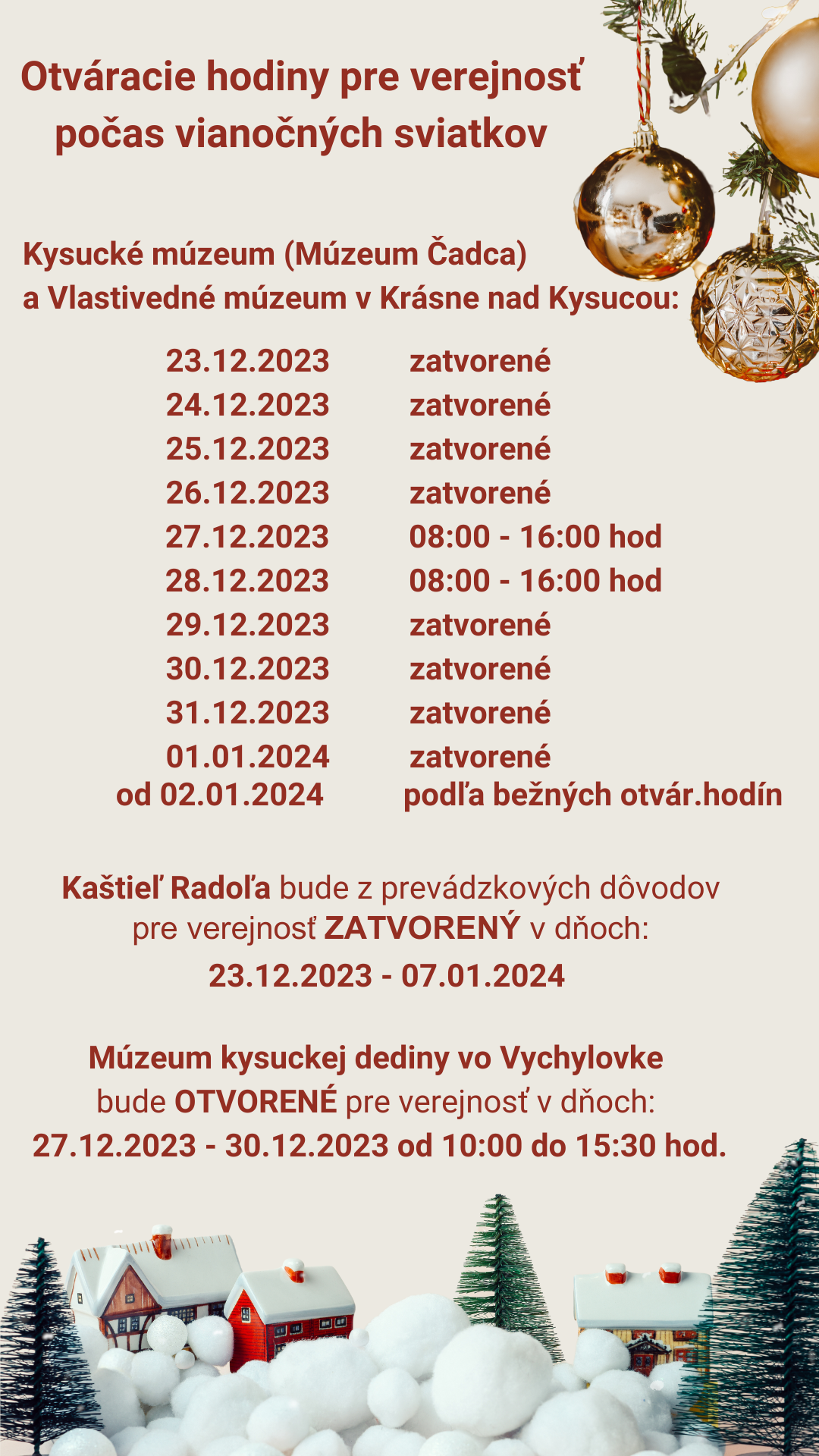 Otvaracie hodiny Vianoce 2023 1